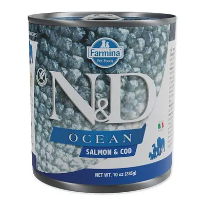 KONZERVA N&D DOG OCEAN SALMON & CODFISH 285g