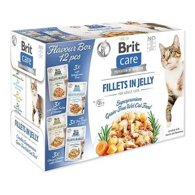 Kapsičky BRIT Care Cat Multipack Fillets in Jelly Flavour Box 4 x 3 ks 1020 g