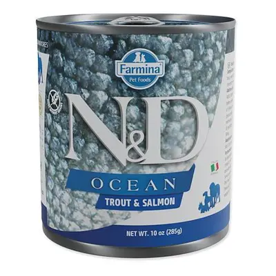 KONZERVA N&D DOG OCEAN TROUT & SALMON 285g