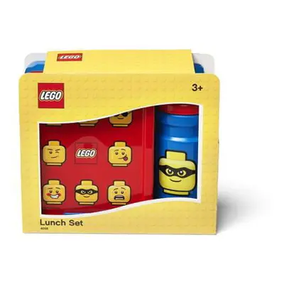 LEGO ICONIC Classic svačinový set (láhev a box) - červená/modrá