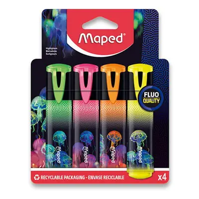 Maped Zvýrazňovač Deepsea Paradise 4 ks, BL