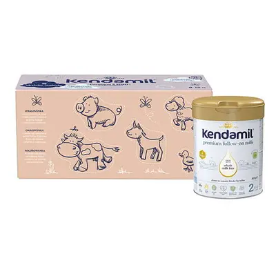 Kendamil Premium 2 HMO+, 2,4 kg (3× 800 g), kreativní balení s dárkem