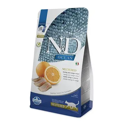 KRMIVO N&D OCEAN CAT HERRING & ORANGE NEUTERED ADULT 1,5 KG