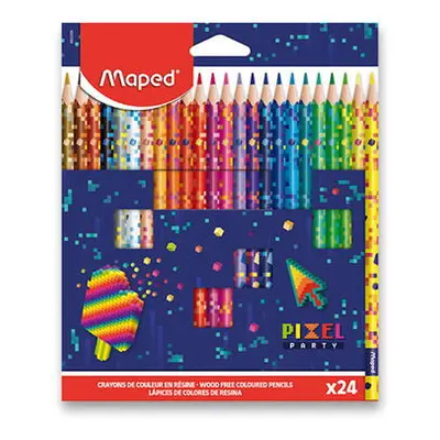 Maped Pixel Party Bezdřevé pastelky 24 ks