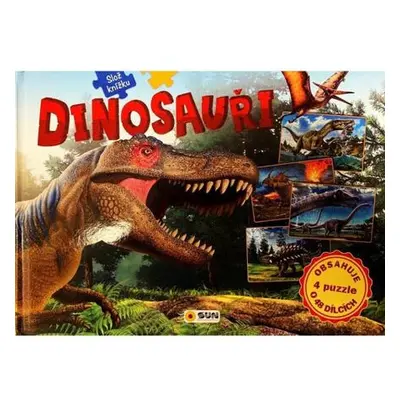 Dinosauři - Slož si knížku (4 puzzle o 48 dílcích)