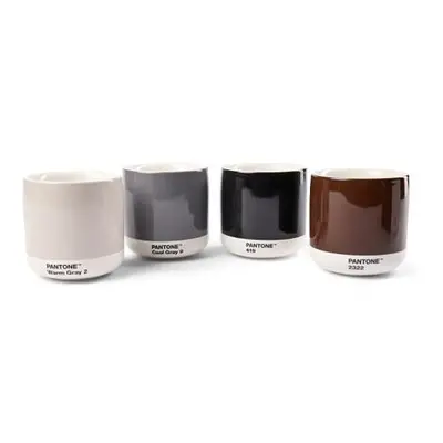 PANTONE Latte termo hrnek set 4ks - Warm Gray, Cool Gray, Brown, Black