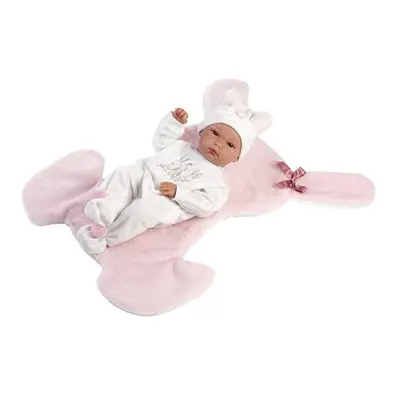 Llorens 63598 NEW BORN HOLČIČKA - realistická panenka miminko s celovinylovým tělem - 35 cm