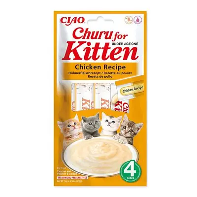 Pochoutka Churu Kitten kuře 4x14g