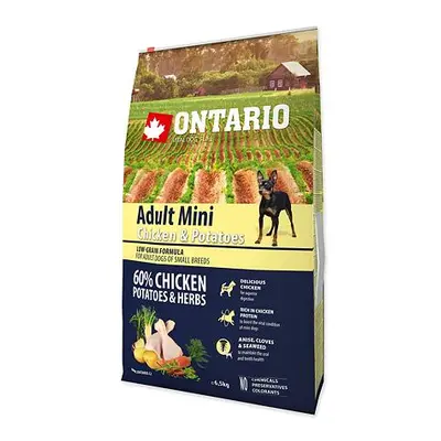 ONTARIO Dog Adult Mini Chicken & Potatoes & Herbs 6,5 kg