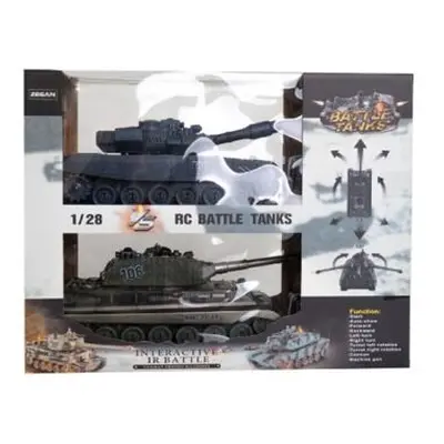 RC Tank 2ks dobíjecí pack tanková bitva se zvukem a světlem