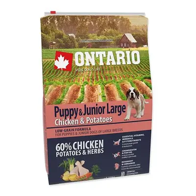 ONTARIO Puppy & Junior Large Chicken & Potatoes & Herbs 2,25 kg