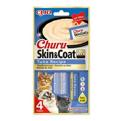 Pochoutka Churu Skin & Coat tuňák 4x14g