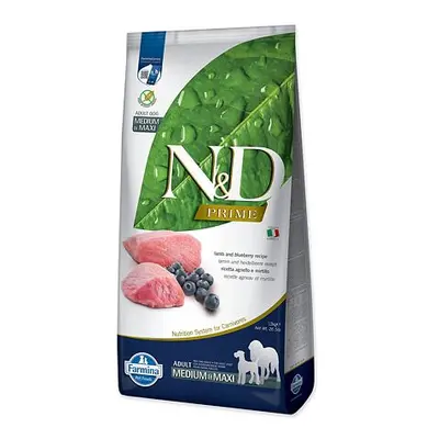 KRMIVO N&D PRIME DOG LAMB AND BLUEBERRY ADULT MEDIUM & MAXI 12KG