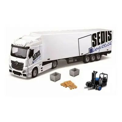 Bburago 1:43 MB Actros SEDIS Logistika s vysokozdvižným vozíkem a příslušenstvím