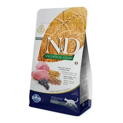 KRMIVO N&D ANCESTRAL GRAIN CAT LAMB, SPELT, OATS AND BLUEBERRY ADULT 1.5KG