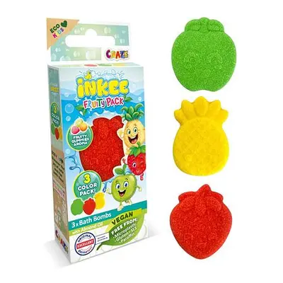 INKEE Bomby do koupele, mini balení Fruit 3x15g