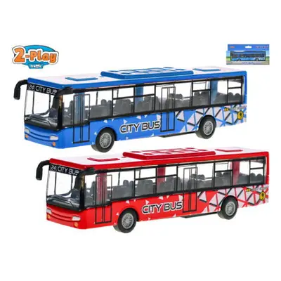 2-Play Traffic Autobus 15cm kovový, 2 barvy