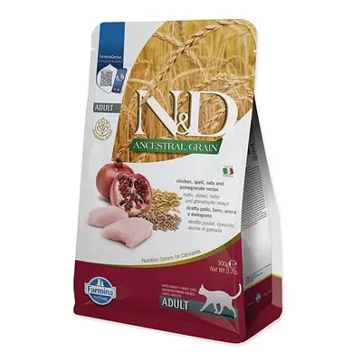 KRMIVO N&D ANCESTRAL GRAIN CAT CHICKEN & POMEGRA NATE ADULT 300 GR