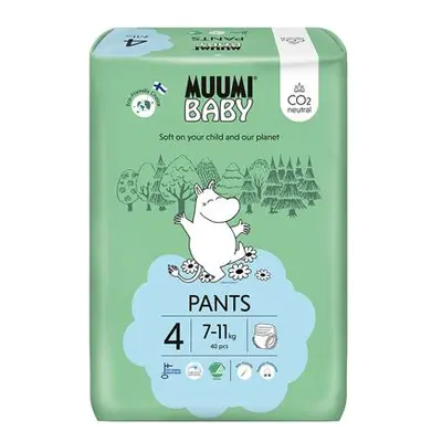 Muumi Baby Pants 4 Maxi 7-11 kg (40 ks), kalhotkové eko pleny