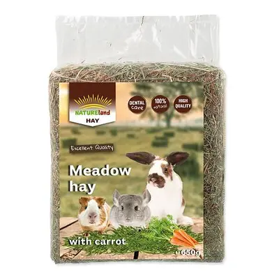 Seno NATURE LAND Meadow Hay s mrkví 0,65 kg