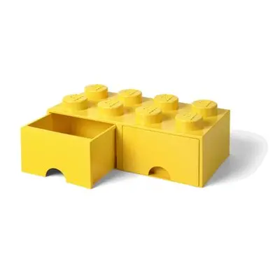 LEGO úložný box 8 s šuplíky - žlutá