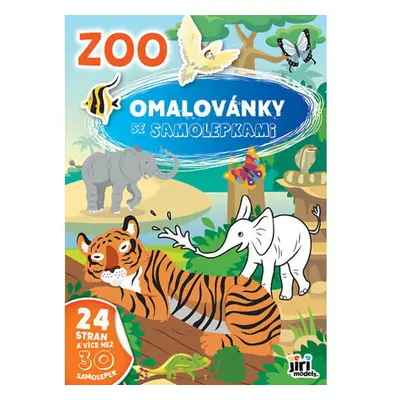 Jiri Models Omalovánky A4 se samolepkami Zoo