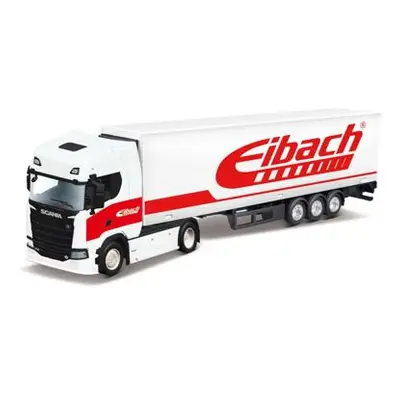 Bburago 1:43 Truck with trailer - Scania 770 S - White Trailer Eibach