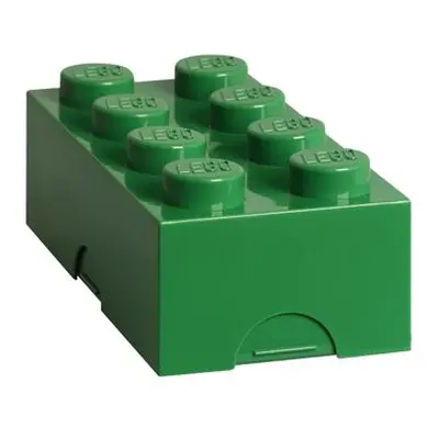 LEGO box na svačinu 100 x 200 x 75 - tmavě zelená