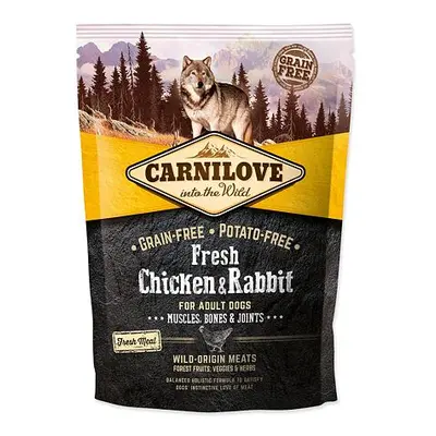 CARNILOVE Fresh Chicken & Rabbit Muscles, Bones & Joints for Adult dogs 1,5 kg