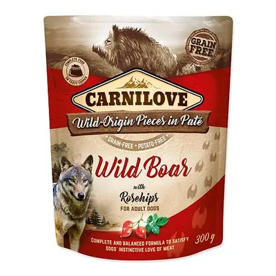 Kapsička CARNILOVE Dog Paté Wild Boar with Rosehips 300 g