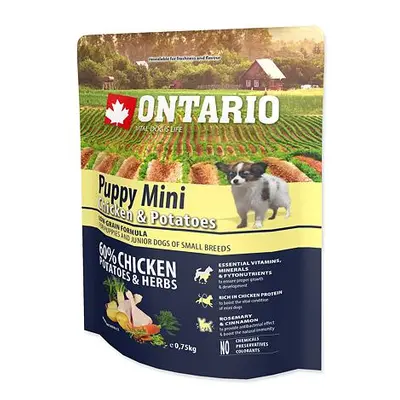 ONTARIO Puppy Mini Chicken & Potatoes & Herbs 0,75 kg