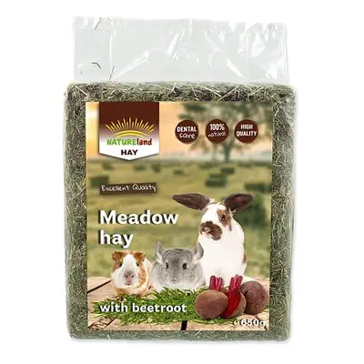 Seno NATURE LAND Meadow Hay s červenou řepou 0,65 kg