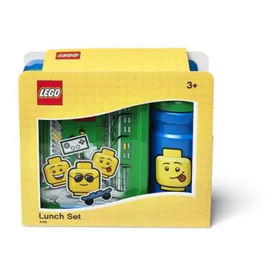 LEGO ICONIC Boy svačinový set (láhev a box) - modrá/zelená