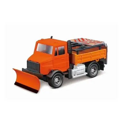 Bburago 1:43 servisní vozidla Road Security with Snow Plough and Signal Board