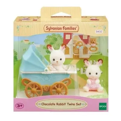 Sylvanian Families Dvojčata Chocolate králíků s kočárkem