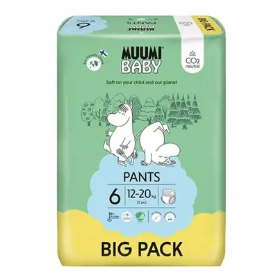 Muumi Baby Pants 6 Junior 12-20 kg (52 ks), kalhotkové eko pleny