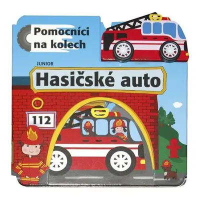 Hasičské auto - Pomocníci na kolech + dřevěné, ekologicky nezávadné autíčko