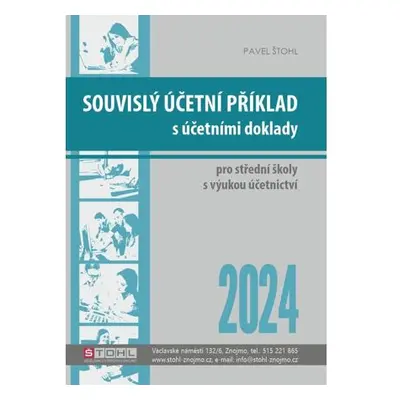 Souvislý účetní příklad s účetními doklady 2024