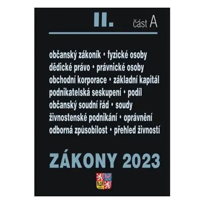 Zákony II A/2023 Občanský zákoník