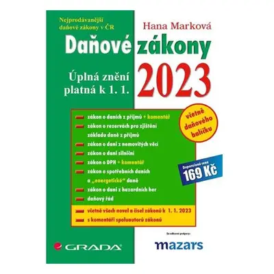 Daňové zákony 2023 - Úplná znění k 1. 1. 2023