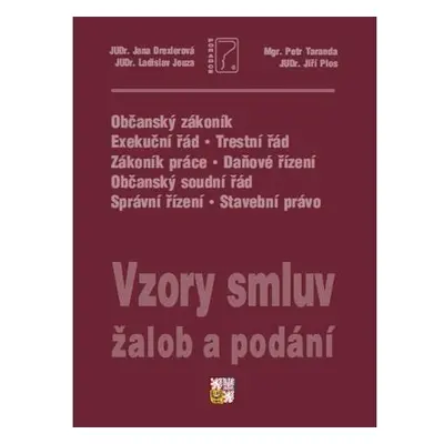 Vzory smluv, žalob a podání - komentované vzory smluv + editovatelné CD