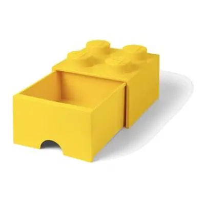 LEGO úložný box 4 s šuplíkem - žlutá