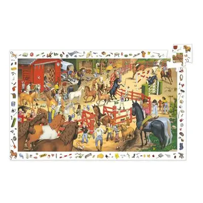 DJECO Vyhledávací puzzle Koně - 200 pcs