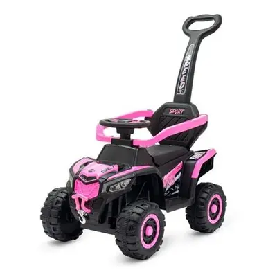 Dětské elektrické odrážedlo Baby Mix Ruggy s vodící tyčí baby pink