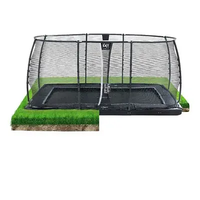 EXIT TOYS Dynamická přízemní trampolína 275 x 458 cm s ochrannou sítí - černá