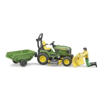 Bruder Malotraktor JOHN DEERE + vozík a figurka