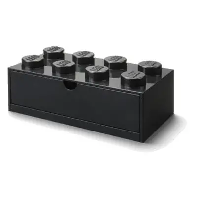 LEGO stolní box 8 se zásuvkou - černá