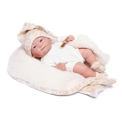 Guca 931 NEW BORN HOLČIČKA - realistická panenka miminko s celovinylovým tělem - 25 cm