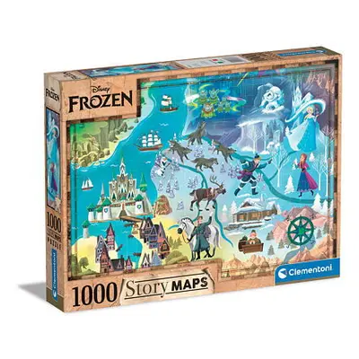 Clementoni Puzzle 1000 dílků Disney Mapa - Frozen