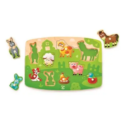 Hape Puzzle na desce - Farmáři